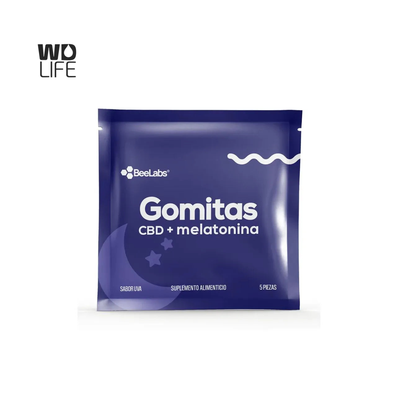 Gomitas | CBD+Melatonina Noche Sabor Uva | Beelabs